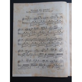 WENZEL Hermann Weisst du noch ? op 354 Piano 1901
