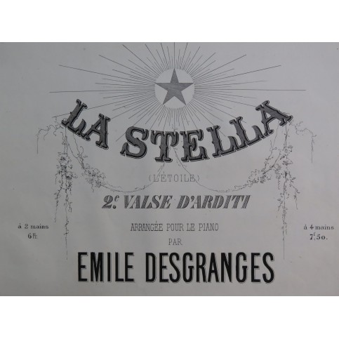 ARDITI Luigi La Stella 2e Valse Piano ca1861