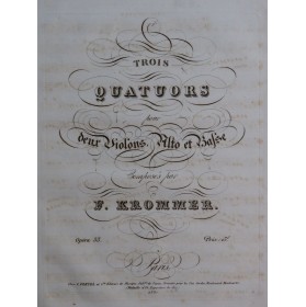 KROMMER Franz Trois...