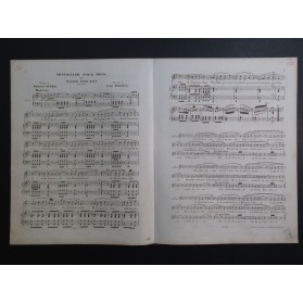 BORDÈSE Luigi Travailler pour trois et Manger pour deux Chant Piano ca1853