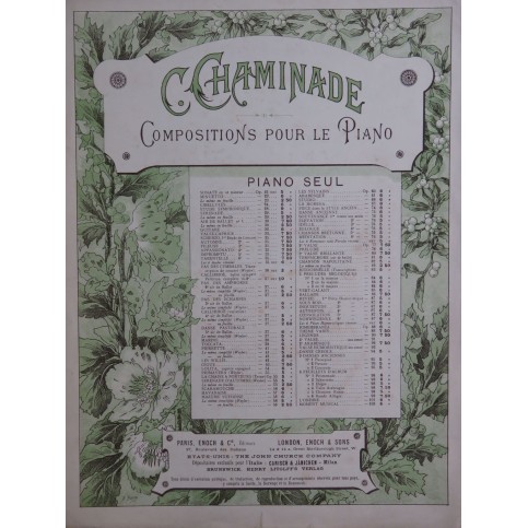 CHAMINADE Cécile Les Sylvains op 60 Piano ca1893