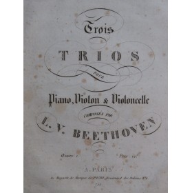 BEETHOVEN Trois Trios op 1...
