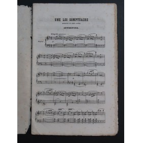 MASSÉ Victor Une Loi Somptuaire Opérette Chant Piano 1874