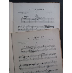 SAINT-SAËNS Camille Symphonie No 3 op 78 2 Pianos 8 mains 1910