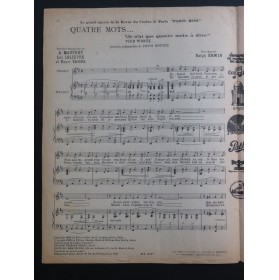 ERWIN Ralph Quatre Mots...Chant Piano 1929