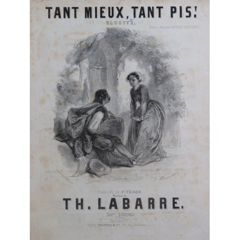 LABARRE Théodore Tant mieux, Tant pis ! Chant Piano ca1853