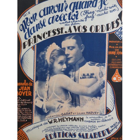 HEYMANN W. R. Mon amour quand je danse avec toi Chant Piano 1931