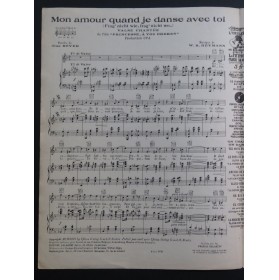HEYMANN W. R. Mon amour quand je danse avec toi Chant Piano 1931