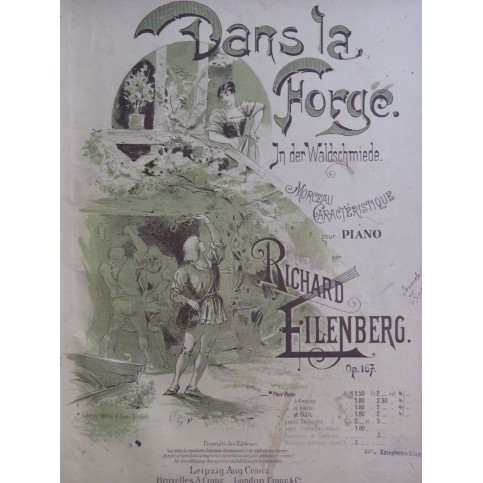 EILENBERG Richard Dans la Forge op 167 Piano 1894