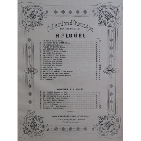 LOÜEL Hippolyte La Lionne Piano ca1880