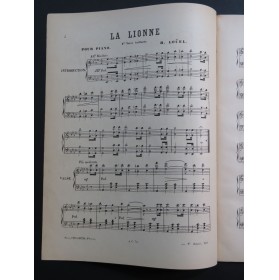 LOÜEL Hippolyte La Lionne Piano ca1880