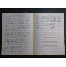 NARGEOT J. Le Sous-lieutenant Manuscrit Chant Piano