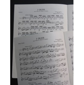 MOLINO Francesco 3 Duos op 16 Guitare Flute ou Violon 1986