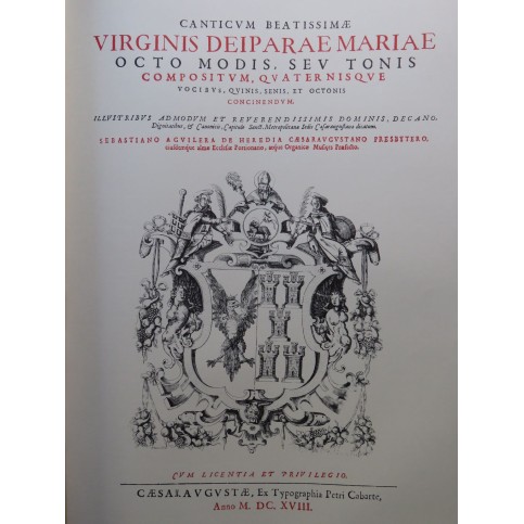 AGUILERA DE HEREDIA Sebastian Canticum Beatissimae Chant 1990