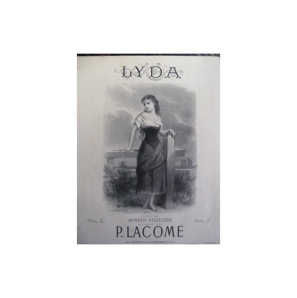 LACOME Paul Lyda Chant Piano 1881
