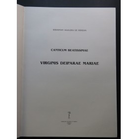 AGUILERA DE HEREDIA Sebastian Canticum Beatissimae Chant 1990