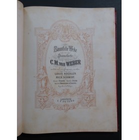 WEBER Sämmtliche Werke Pièces pour Piano XIXe
