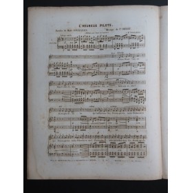 CHERET P. L'Heureux Pilote Chant Piano ca1845
