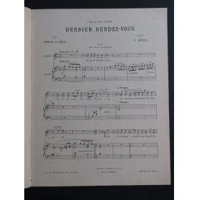 REYER Ernest Le Dernier Rendez-vous Chant Piano 1896