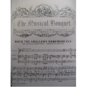 ABT Franz When the Swallows Chant Piano XIXe