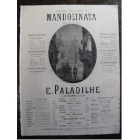PALADILHE E. Mandolinata Chant Piano 1869