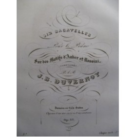 DUVERNOY Jean-Baptiste 2 Bagatelles Piano 1834