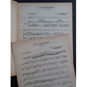 WETTGE G. Les Houris Grande Valse Piano Flûte ca1890