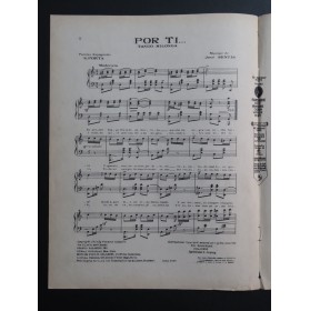 SENTIS José Por Ti Tango Piano 1925
