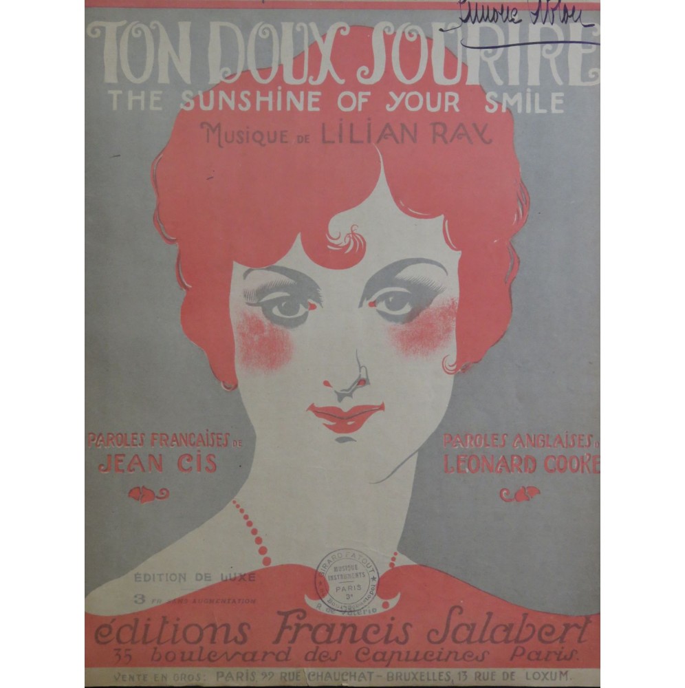 RAY Lilian Ton Doux Sourire Piano 1915