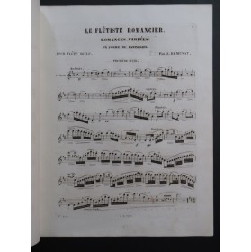 REMUSAT Jean Le Flutiste Romancier 1ère Suite Flûte seule ca1859