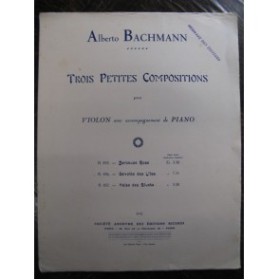 BACHMANN Alberto Gavotte des Lilas Violon Piano 1923