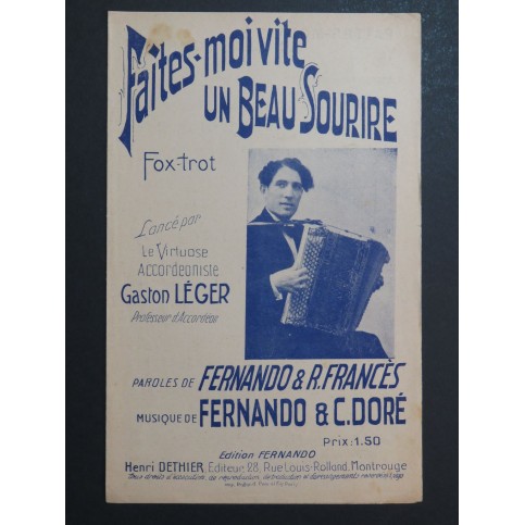 Faites-moi vite un beau sourire ! C. Doré Fernando Chant Accordéon