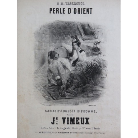 VIMEUX Joseph Perle d'Orient Chant Piano ca1840