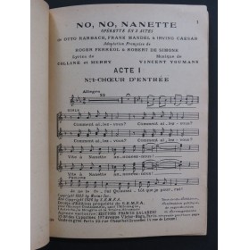 YOUMANS Vincent No No Nanette Opérette Chant 1927