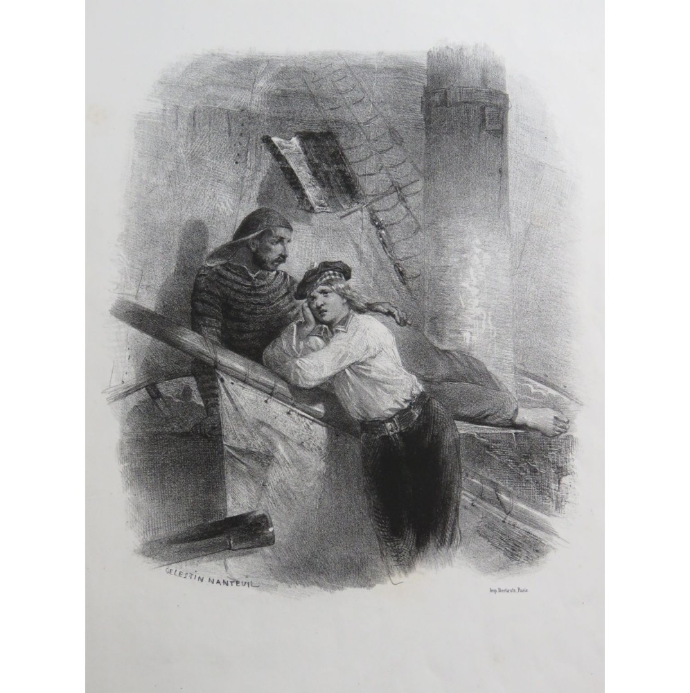 CHERET P. Matelot et Mousse Nanteuil Chant Piano ca1850