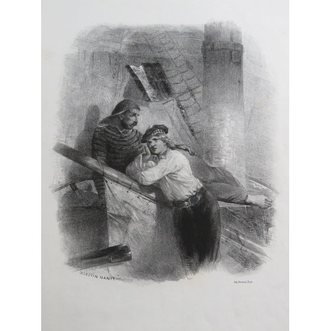 CHERET P. Matelot et Mousse Nanteuil Chant Piano ca1850