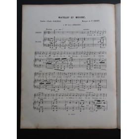 CHERET P. Matelot et Mousse Nanteuil Chant Piano ca1850