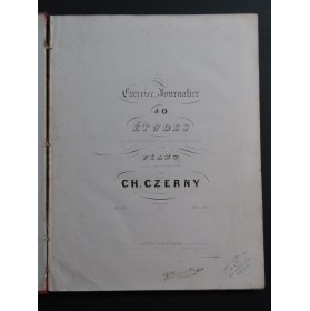 CZERNY Charles Etudes op 337 et 699 Piano ca1845