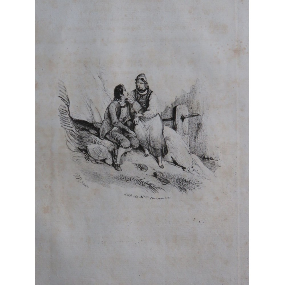 BRUGUIÈRE Edouard La Rose Sauvage Chant Guitare ca1825