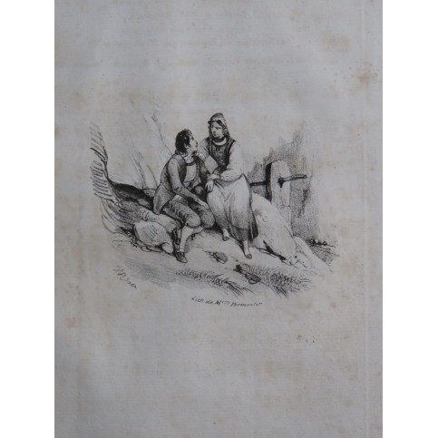 BRUGUIÈRE Edouard La Rose Sauvage Chant Guitare ca1825