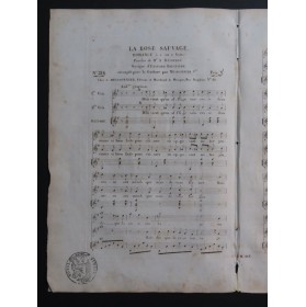 BRUGUIÈRE Edouard La Rose Sauvage Chant Guitare ca1825