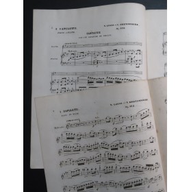 LOUIS N. BRETONNIÈRE V. Fantaisie I Capuletti Flûte Piano ca1850