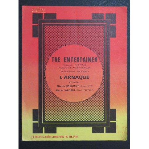 JOPLIN Scott The Entertainer L'Arnaque Piano 1974