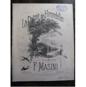 MASINI F. La Patrie des Hirondelles Chant Piano 1850