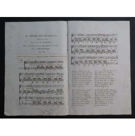 MEISSONNIER Antoine Le Mépris des Richesses Chant Guitare ca1820