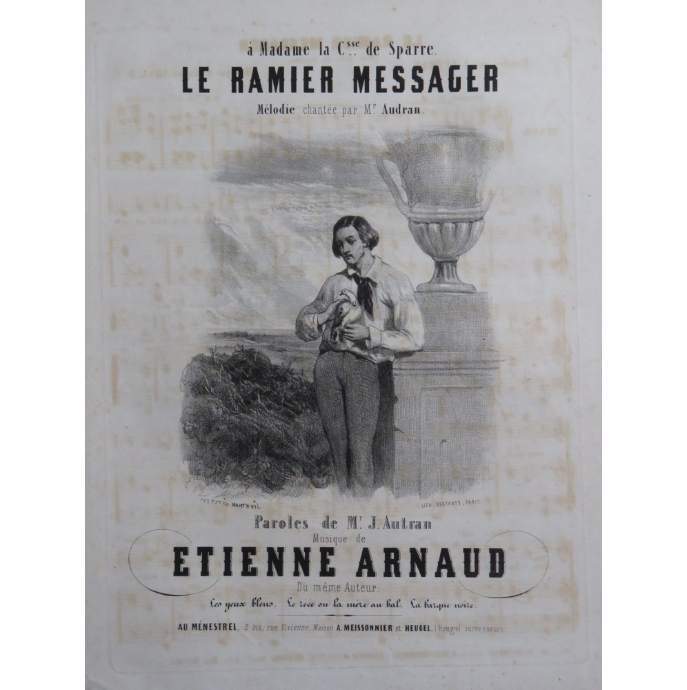 ARNAUD Étienne Le Ramier Messager Chant Piano ca1845
