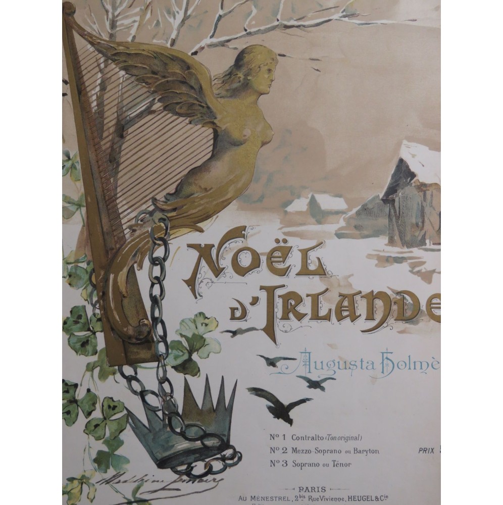 HOLMÈS Augusta Noël d'Irlande Chant Piano ca1897