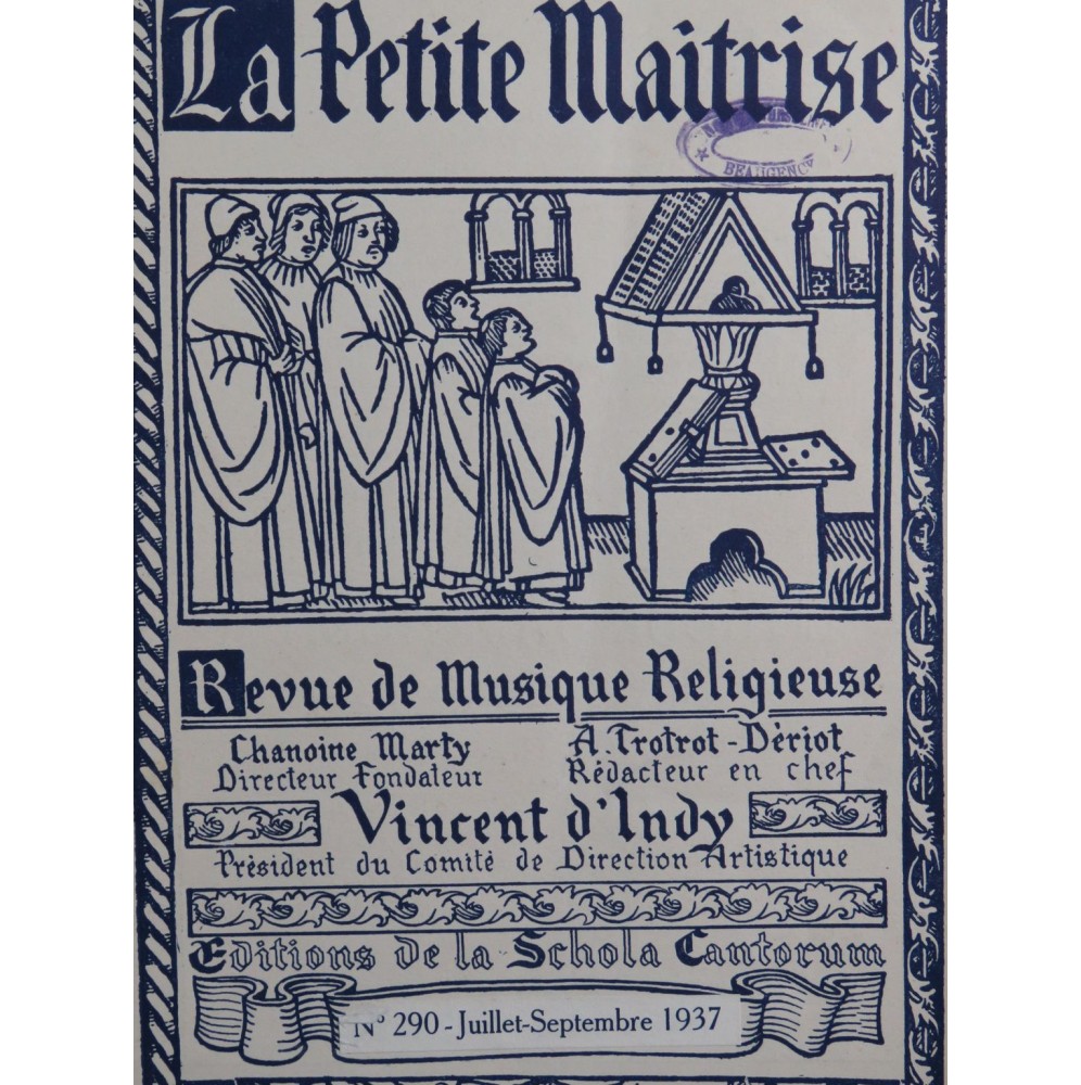 La Petite Maîtrise No 290 Ranse Civil Berthier Chant Orgue 1937