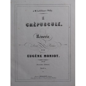 MONIOT Eugène Le Crépuscule...