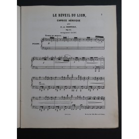 DE KONTSKI Antoine Le Réveil du Lion op 115 Piano ca1860